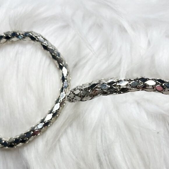 Fashion Stretchy Bangle Bracelets Silver One Size - Picture 5 of 6